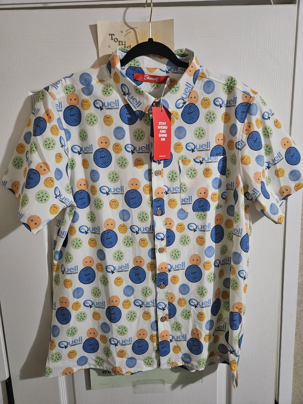 Shinesty Quell Connectors White Button Up Shirt NWT